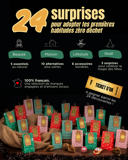 Calendrier de l’Avent zéro déchet 2026 : 24 surprises écoresponsables